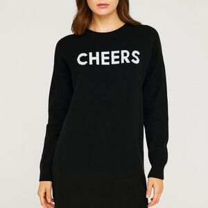 Olive & Oak Black 'Cheers' Sweater Dress